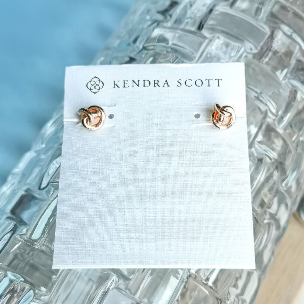 Kendra Scott Stud Earrings - Presleigh love Knot - Rose Gold